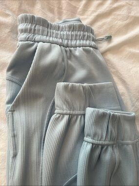 lululemon athletica Pale Blue Track Joggers with Elastic Cuffs